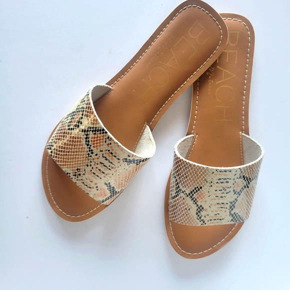 Beach by Matisse White Snake Cabana Slide Sandal - Picture 2 of 6